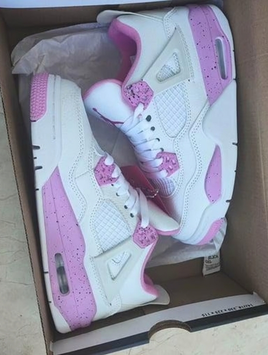 Meet the Posher Shoes - Air Jordan 4 Retro White Pink Oreo